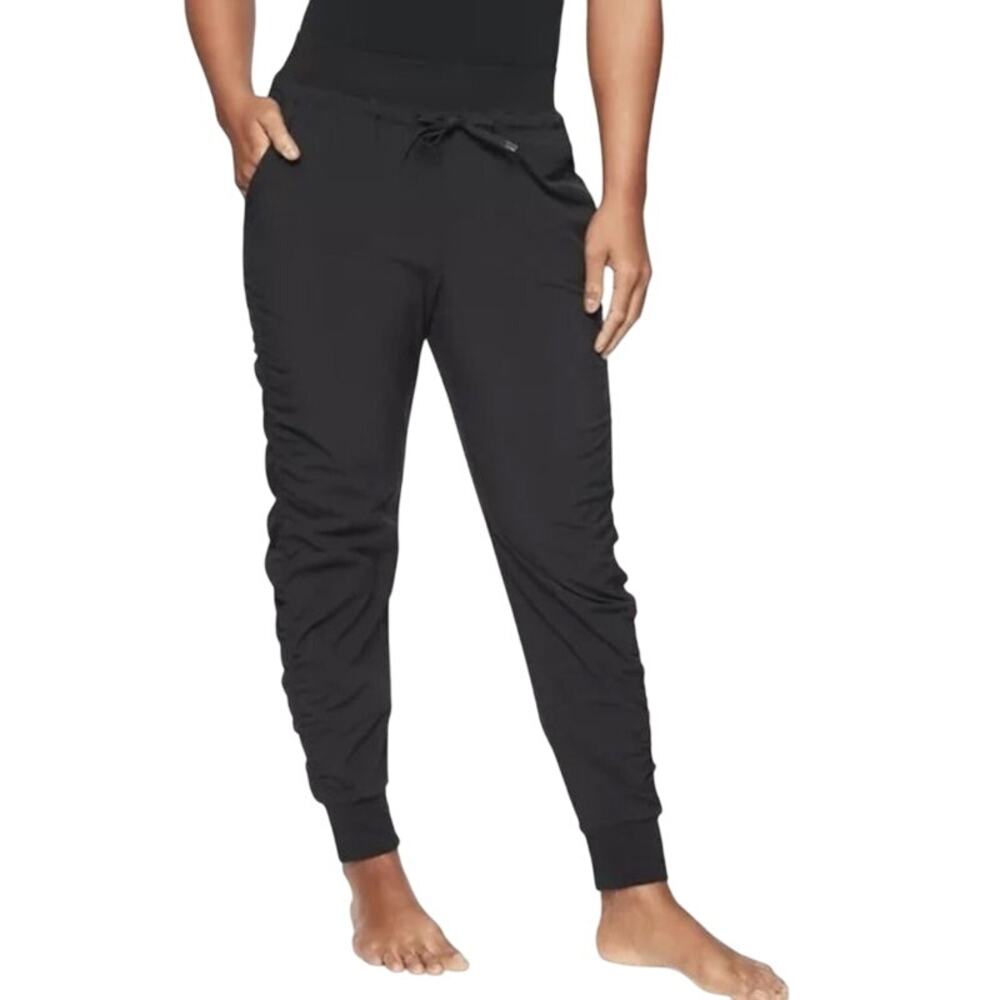 Athleta Mid Rise Relaxed Fit Studio‎ Attitude Black Pants Women's Size Small